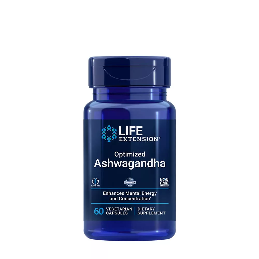 LIFE EXTENSION OPTIMIZED ASHWAGANDHA (60 VEG CAPSULES)