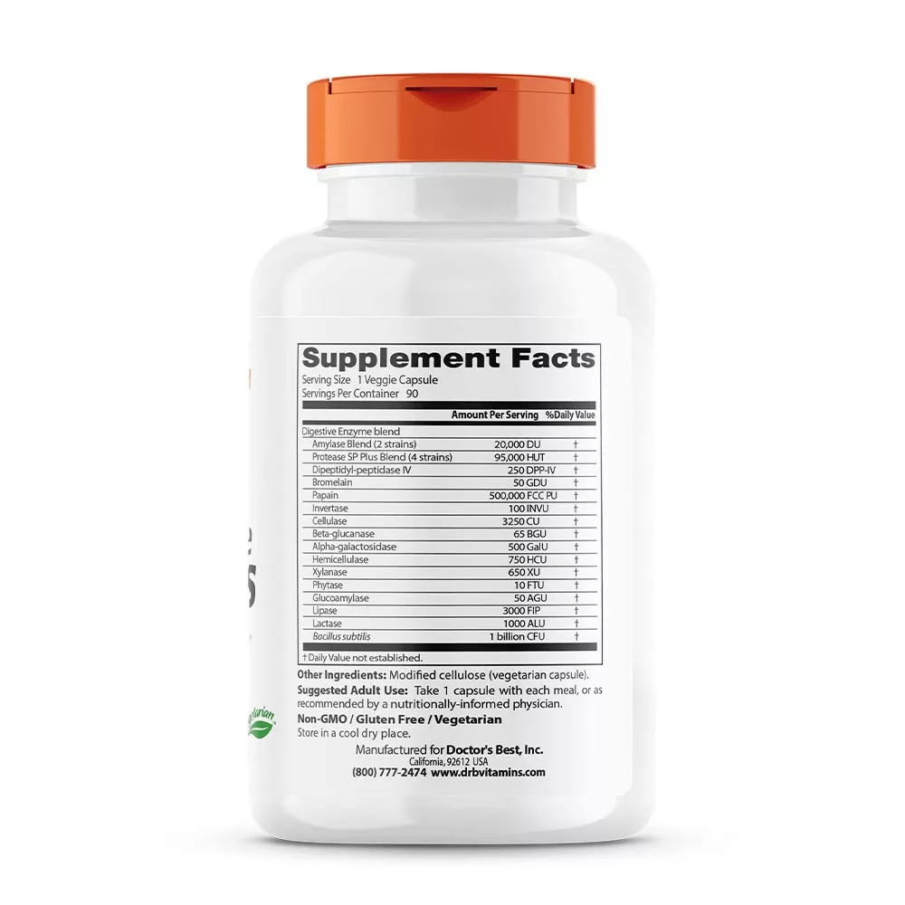 Doctor's Best Digestive Enzymes (90 Veggie Capsules)